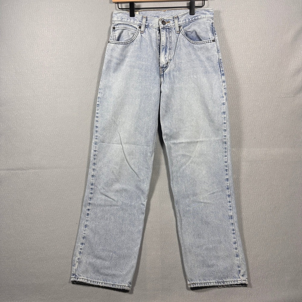 Levis Big E Premium Straight Leg Dad Jeans Light Wash 90s Retro Size 27